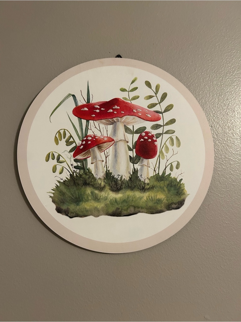CIRCLE MUSHROOM WALL ART